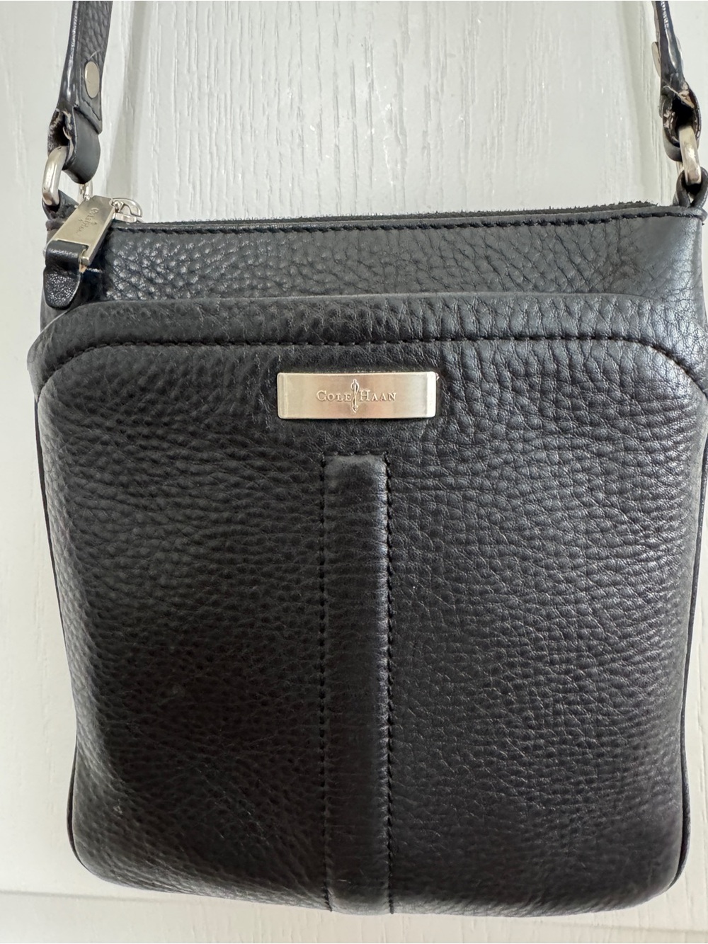 Cole Haan Black Pebbled Leather Crossbody Bag